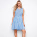 Charlie B : Striped Sleeveless Linen Blend Dress