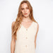 Charlie B : Cotton Crochet Sleeveless Dress Fog
