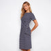 Charlie B : Striped Cotton Boat Neck Dress