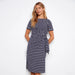 Charlie B : Striped Cotton Boat Neck Dress