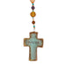 Natural Life Artisan Cross Car Charm featuring an artisan-inspired cross design