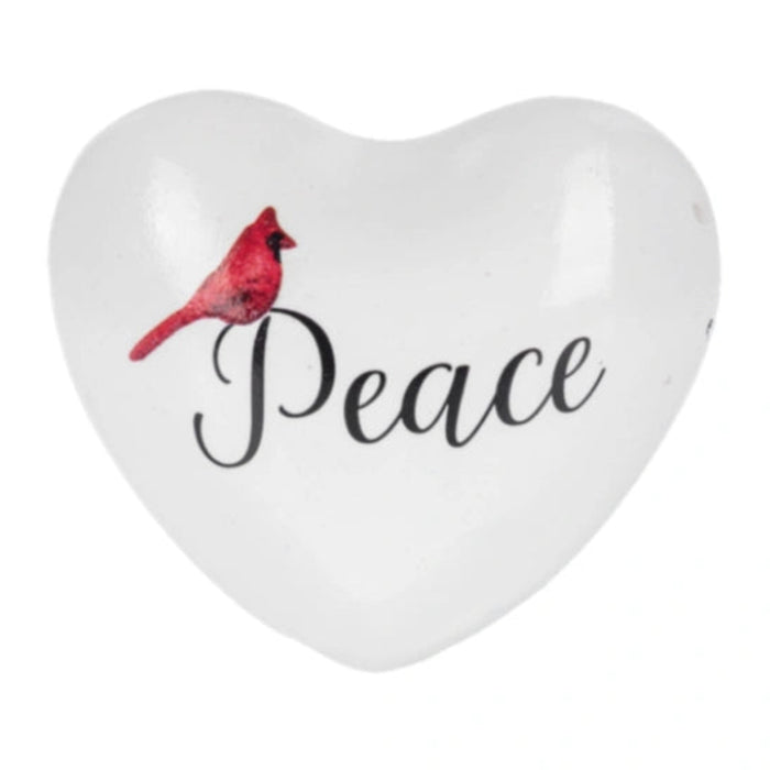  Ganz Cardinal with Text Chime Heart featuring a meaningful message, vibrant cardinal design, and decorative heart-shaped chime for home or garden décor.