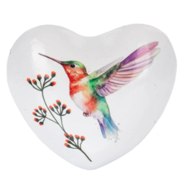 Ganz Hummingbird Chime Heart featuring a heart-shaped design with a hummingbird accent and soothing chime for garden or home décor.