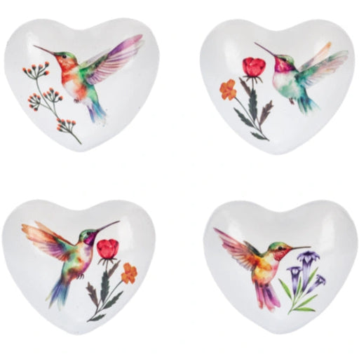Ganz Hummingbird Chime Heart featuring a heart-shaped design with a hummingbird accent and soothing chime for garden or home décor.