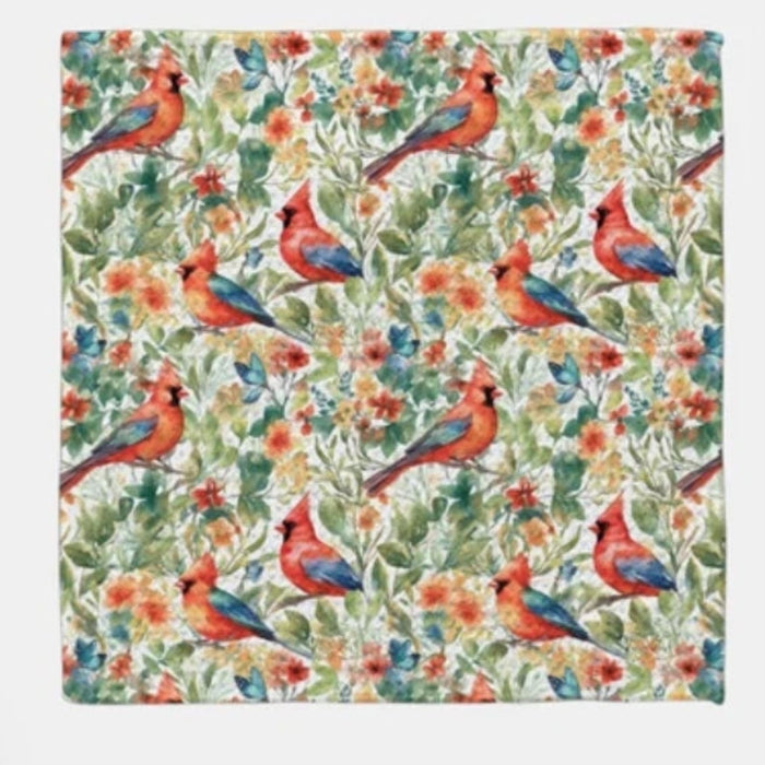 This CJ Bella Colorful Cardinals Eco-Friendly Wash Cloth features a vibrant color and eco-conscious style to your home.