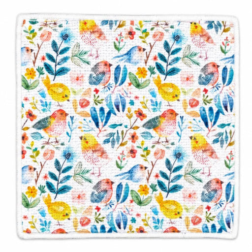 This CJ Bella Whimsical Birds Wash Cloth features a delightful bird print on premium waffle weave fabric. 