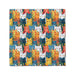 A playful design featuring various colorful cats on a blue backdrop.