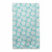 This CJ Bella White Sand Dollars Waffle Weave Towel features a crisp white sand dollar print.
