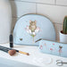 A pencil case embellished with a lovely floral illustration.