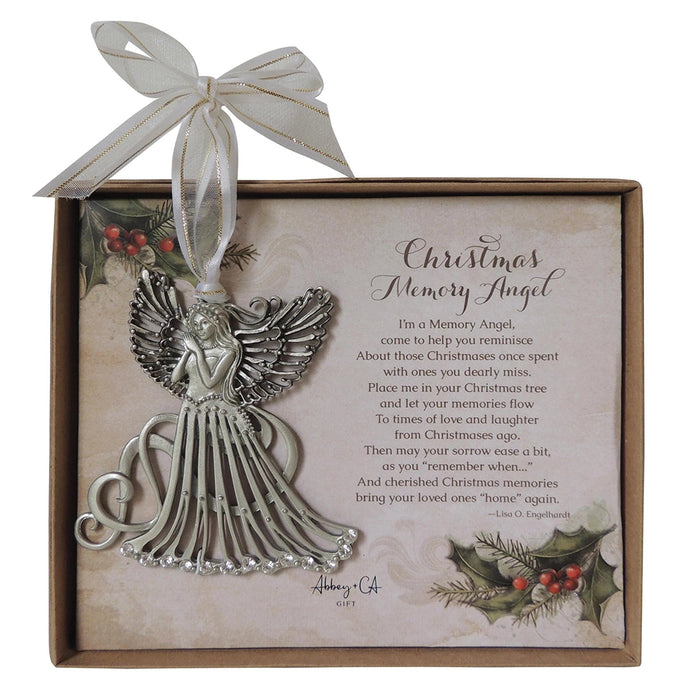 Christmas memorial angel ornament