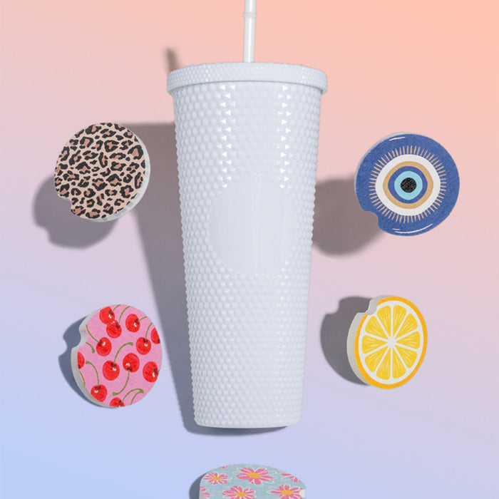 Keep your drinks steady and your car stylish with fun, travel-ready coasters.