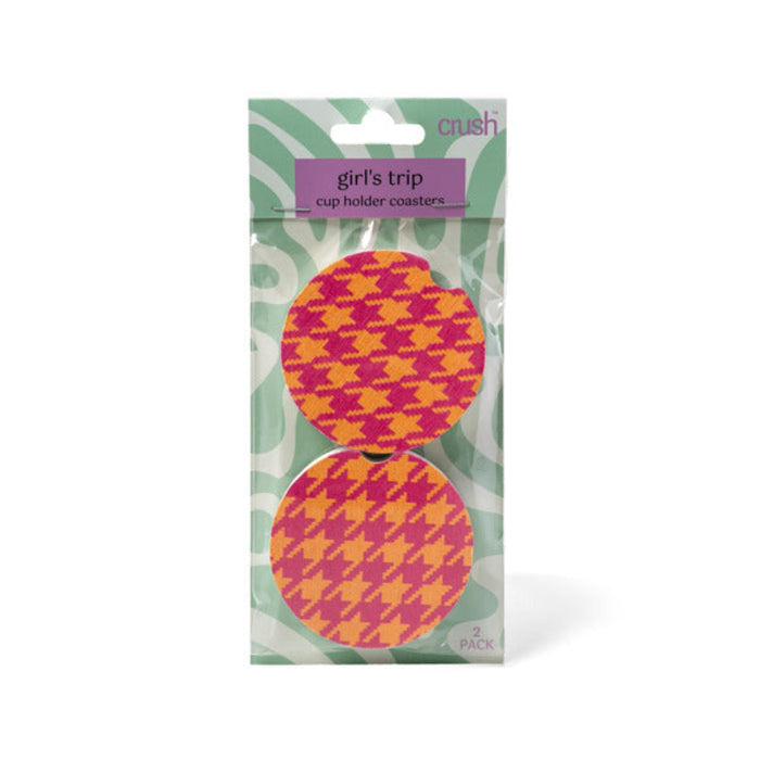 Keep your drinks steady and your car stylish with fun, travel-ready coasters.