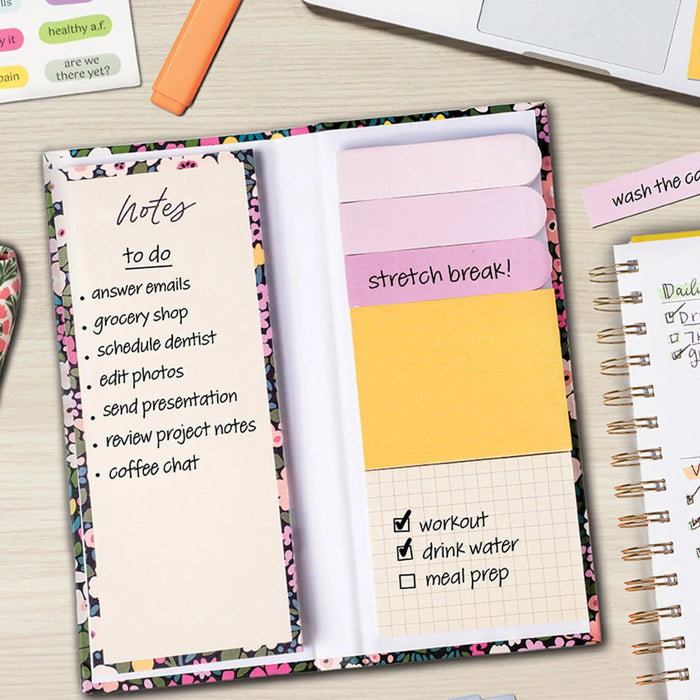 DM Merchandising Crush Stick With It adhesive notes desk set with motivational message