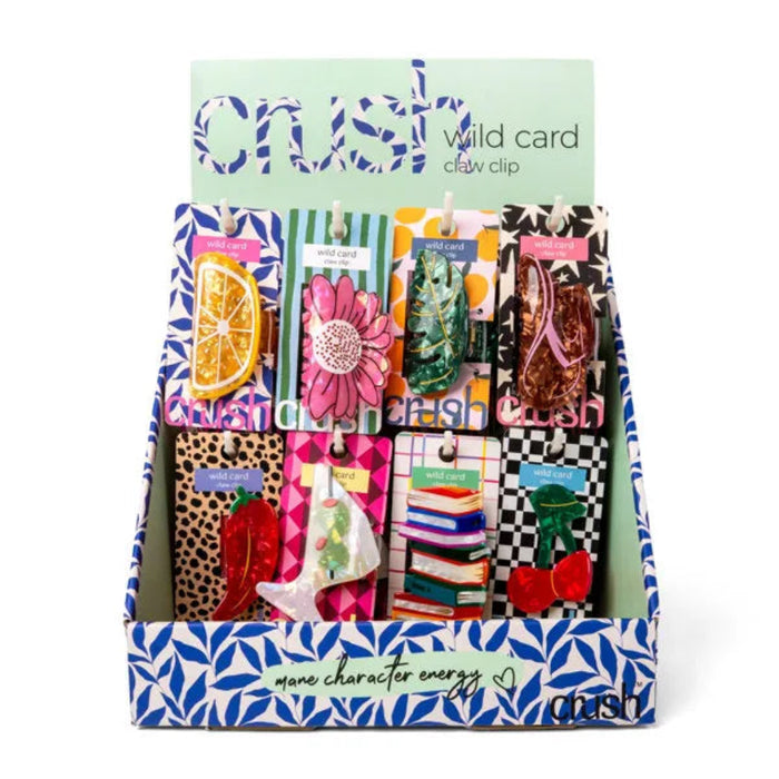 DM Merchandising Crush Wild Card claw clips for playful everyday hair styling