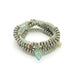 Scout Curated Wears Renewal/Leaf ceramic bead wrap bracelet/necklace with pale green beads and a mint leaf charm.