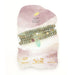 Scout Curated Wears Renewal/Leaf ceramic bead wrap bracelet/necklace with pale green beads and a mint leaf charm.