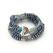 Scout Curated Wears Hope/Rainbow ceramic bead wrap bracelet and necklace with gray beads, gold-tone accents, and a colorful rainbow charm.