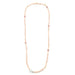 Scout Curated Wears pink beaded Balance/Moon bracelet and necklace on a display card reading “Moon, symbol of balance.