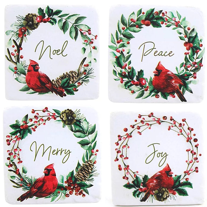 4 beautiful wreath coaster for every day use.