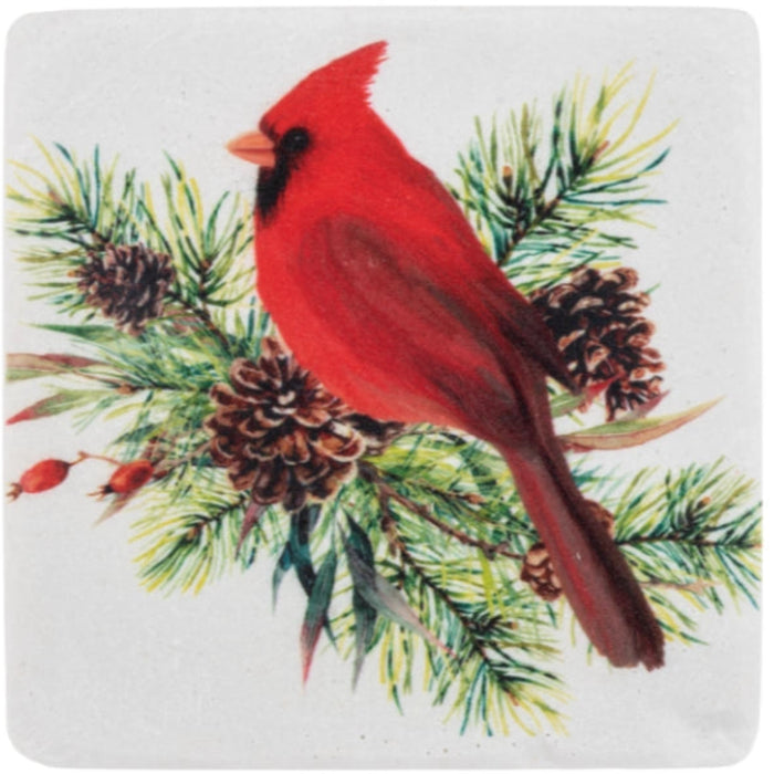 This Ganz Cardinal Coaster 4-piece set adds a beautiful nature-inspired touch to your home décor.
