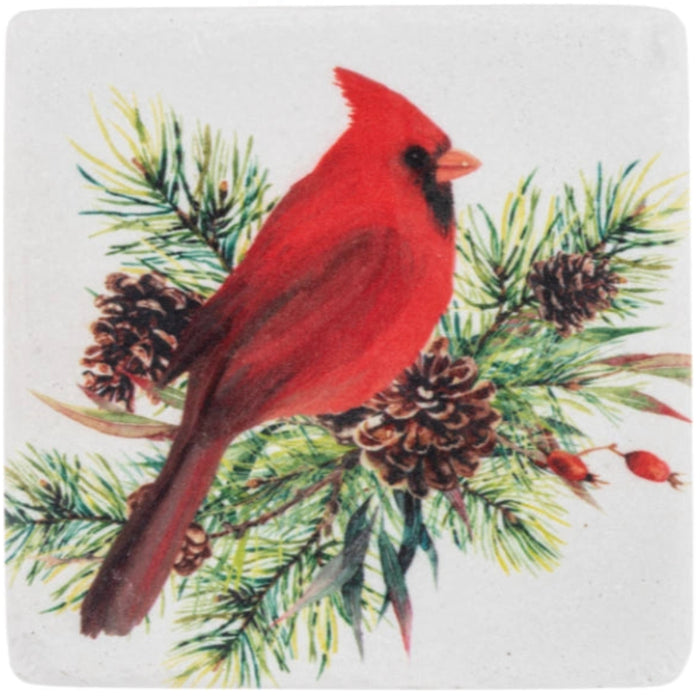 This Ganz Cardinal Coaster 4-piece set adds a beautiful nature-inspired touch to your home décor.