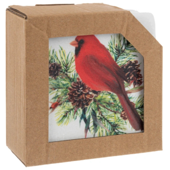 This Ganz Cardinal Coaster 4-piece set adds a beautiful nature-inspired touch to your home décor.