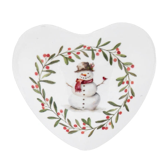 This Ganz Snowman in Wreath Chime Heart adds a charming and festive touch to your holiday décor. 