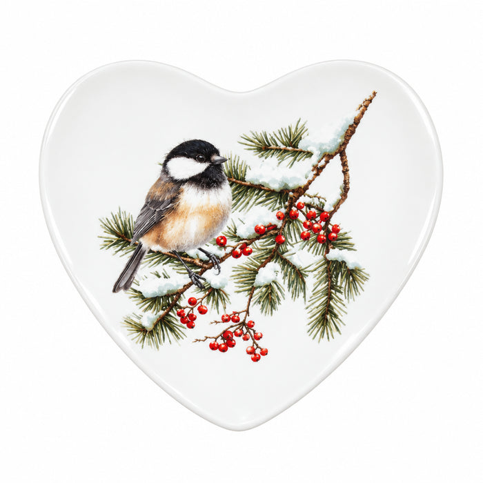 Ganz Winter Bird Chime Heart 24-piece set featuring heart-shaped seasonal chimes with winter bird designs.
