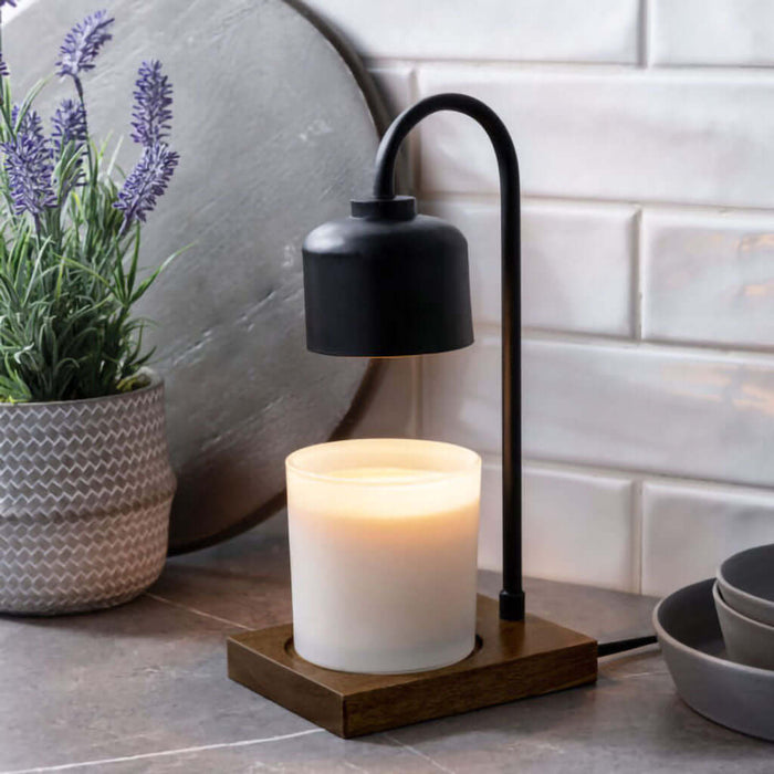 Candle Warmers : Black & Wood Arched Candle Warmer Lamp - Shop at Annie's Hallmark