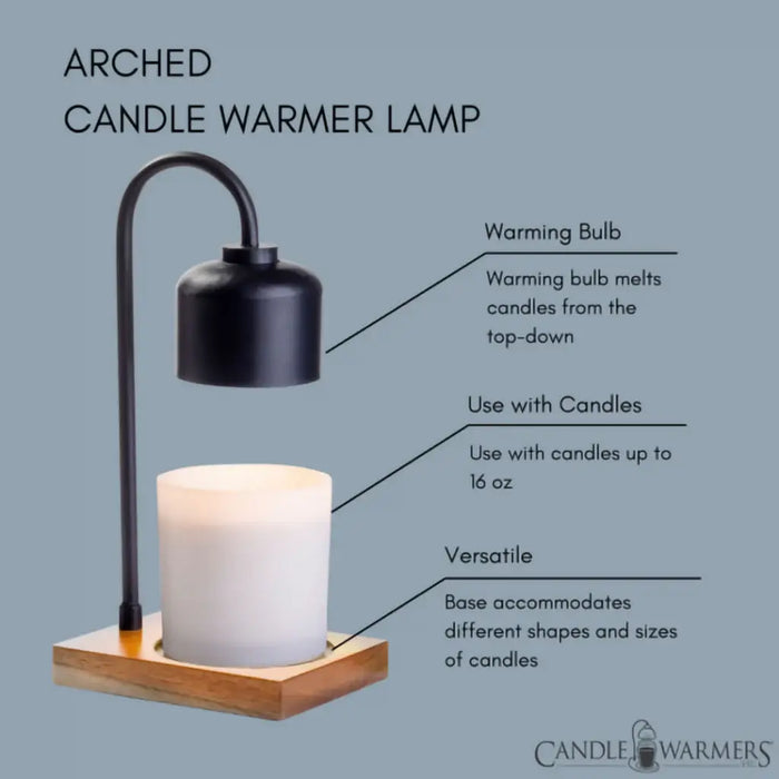 Candle Warmers : Black & Wood Arched Candle Warmer Lamp - Shop at Annie's Hallmark