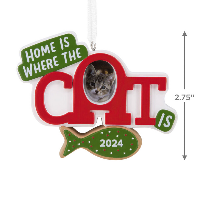 Hallmark : Home Is Where the Cat Is 2024 Photo Frame Hallmark Ornament