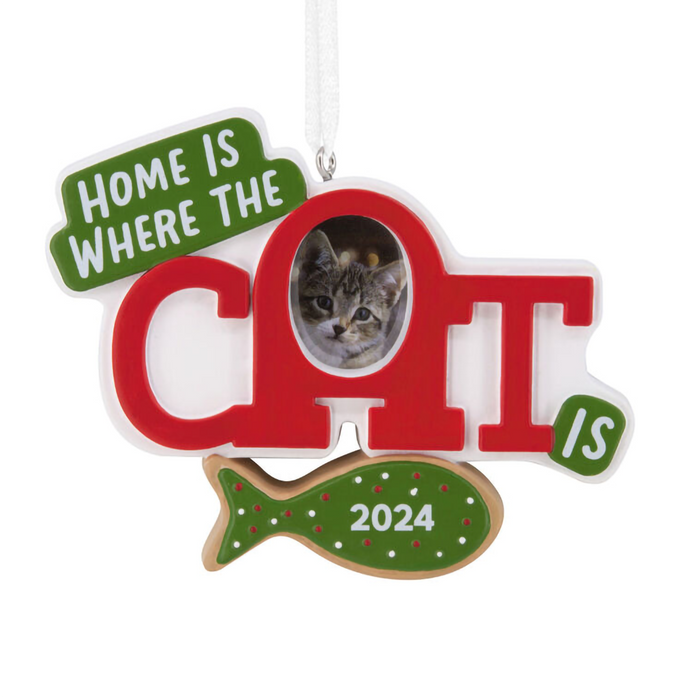 Hallmark : Home Is Where the Cat Is 2024 Photo Frame Hallmark Ornament