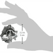 Mom Please Drive Safely Visor Pin held in hand with size dimensions 