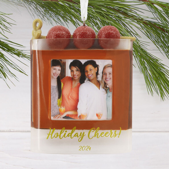 Hallmark : Holiday Cheers Cocktail 2024 Photo Frame Hallmark Ornament