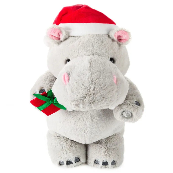 Hallmark : Musical Christmas Hippo Plush With Motion, 11"