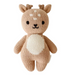 Cuddle + Kind Baby Fawn – handmade knit stuffed deer doll with white belly and embroidered details.