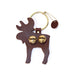 brown moose with gold bells