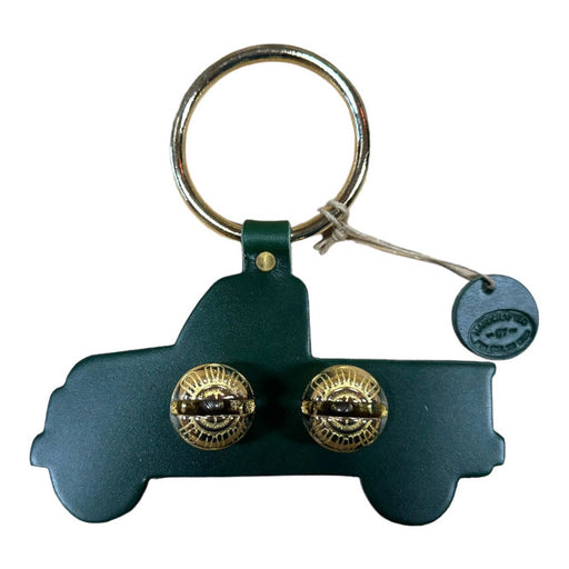 green truck with gold bells