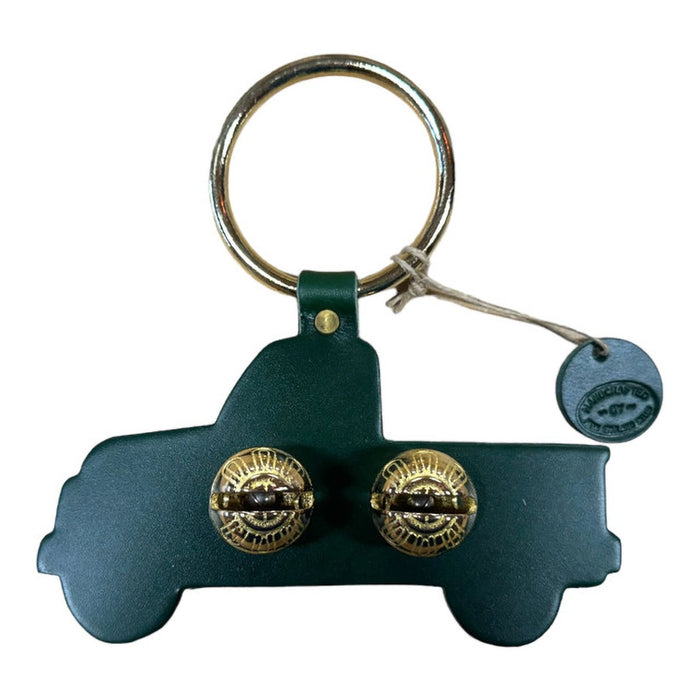 green truck with gold bells