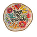 Natural Life Artsy Ceramic Trinket Dish with Thank God For Girlfriends message