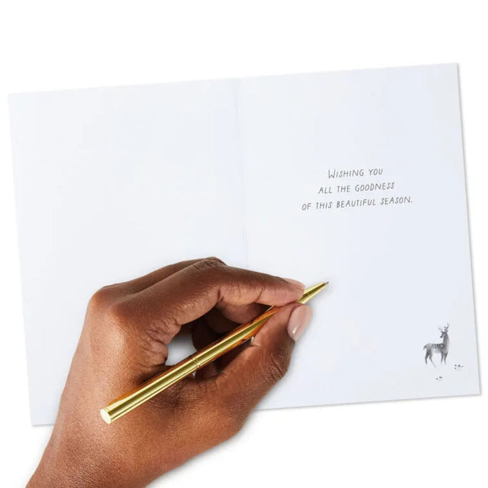 Hallmark : Snowy Cabin and Deer Packaged Christmas Cards