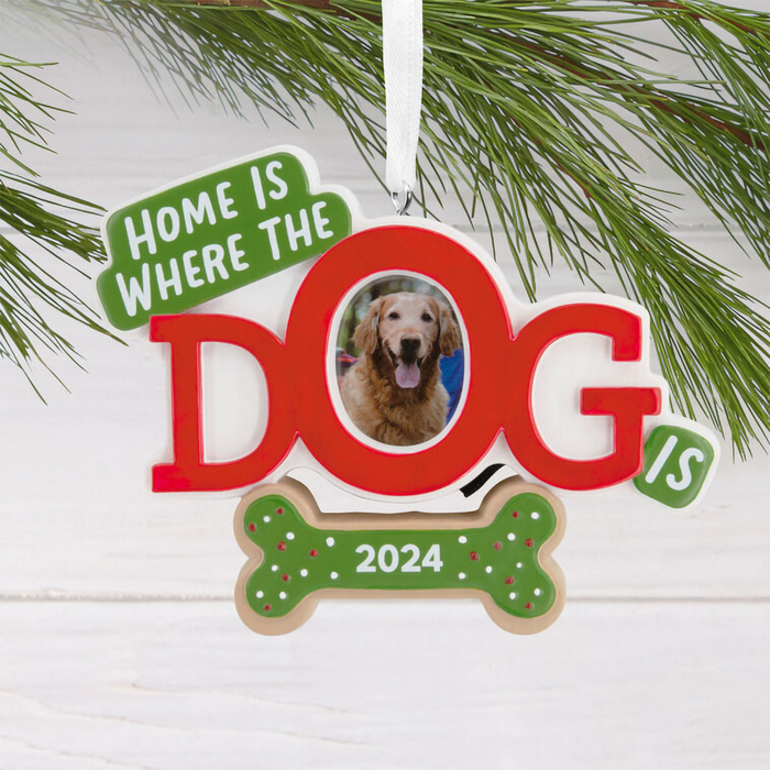 Hallmark : Home Is Where the Dog Is 2024 Photo Frame Hallmark Ornament