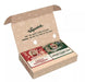 Dr. Squatch Peppermint and Pine Bar Soap Gift Set open box showing Frosty Peppermint and Snowy Pine Tar bars.