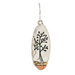 Rain Jewelry silver-tone tree earrings featuring multiple engraved details and a nature-inspired design.