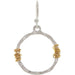 Rain Two Tone Small Wire Wrap Ring Earrings 