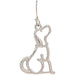 Rain Jewelry silver pooch cutout earrings featuring a dog-shaped silhouette with a silver-tone finish.