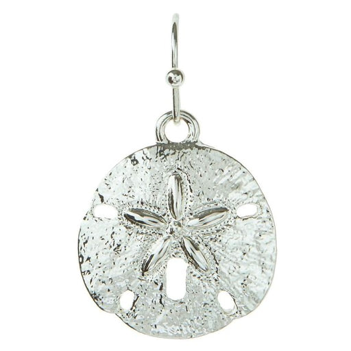 Rain Jewelry : Silver Sand Dollar Drop Earrings