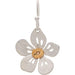 Elegant two tone flower earrings with artisan brushed brass finish
