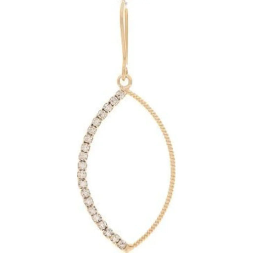 Rain Jewelry Outer Edge Cubic Zirconia Crystal Ellipse Earring featuring sparkling outer-edge cubic zirconia stones, an elegant ellipse silhouette, and a choice of gold or silver finish.