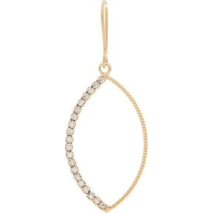 Rain Jewelry Outer Edge Cubic Zirconia Crystal Ellipse Earring featuring sparkling outer-edge cubic zirconia stones, an elegant ellipse silhouette, and a choice of gold or silver finish.